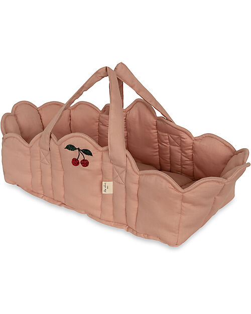 Konges Slojd Borsa Passeggino per Bambole - Rosa Mogano - 100% Cotone Biologico Imbottito Accessori Bambole