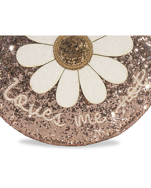 Konges Slojd Borsetta Rotonda da Spalla - Daisy - Glitter Rosa Portamonete