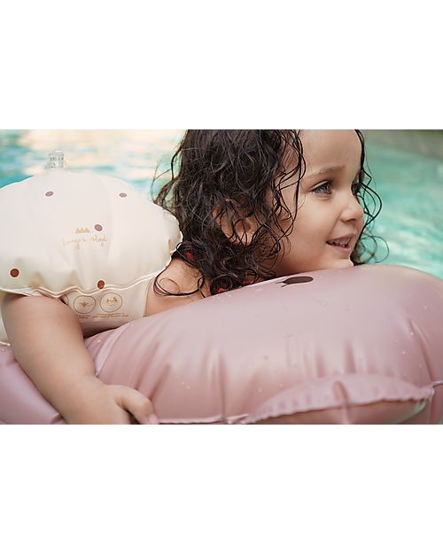 Konges Slojd Braccioli Gonfiabili a Forma di Conchiglia - Dot Bronze Brown - PVC ecologico e Privo di BPA Giochi da Spiaggia