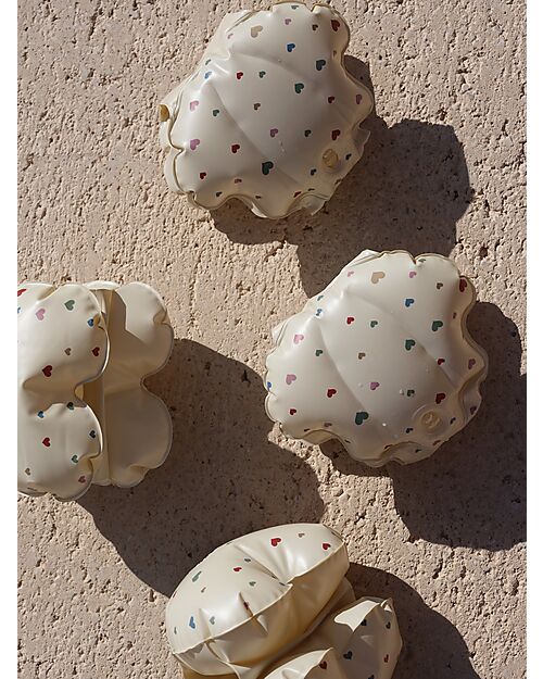 Konges Slojd Braccioli Gonfiabili Shell - Cherry Blush - Adatto da 3 a 6 Anni - PVC Giochi da Spiaggia