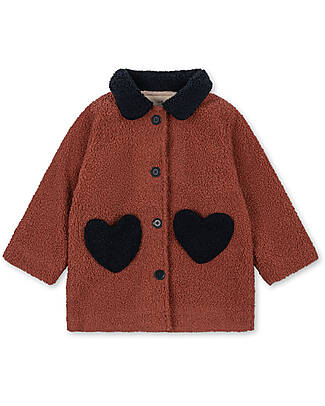 Konges Slojd Capotto Calin - Canyon Rose - Heart - Buckle Teddy Certificato Oeko-Tex Cappotti