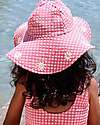 Konges Slojd Cappellino Estivo Soline - Rosa a Quadretti - con Margherite - UPF 50+ Cappelli Estivi