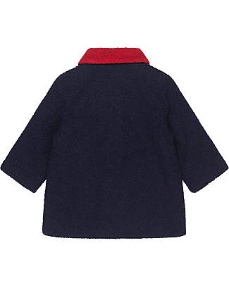 Konges Slojd Cappotto Calin - Blu Scuro - Heart - in Buckle Teddy Cappotti
