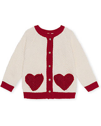 Konges Slojd Cardigan Arc - Heart Mix - 100% Lana Merino Cardigan