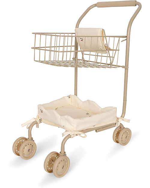 Konges Slojd Carrello della Spesa Giocattolo - Ciliegie - Materiale Riciclato Far finta di