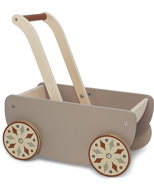 Konges Slojd Carretto in Legno - Glacier Grey - Perfetto per i Primi Passi e per Riporvi i Giochi! Carrello Primi Passi
