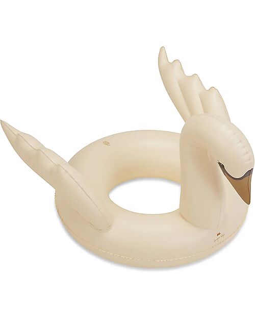 Konges Slojd Ciambella Gonfiabile Cigno - Bianca - Diametro 50cm - PVC Giochi da Spiaggia