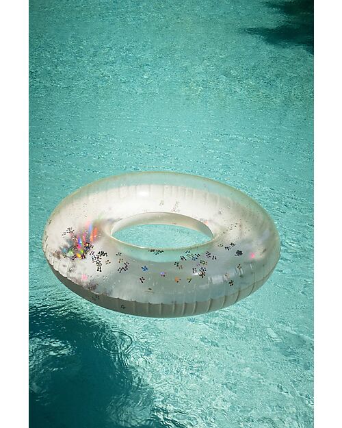 Konges Slojd Ciambella Gonfiabile- Multi Cherry Transparent - Diametro 100cm - PVC Giochi da Spiaggia