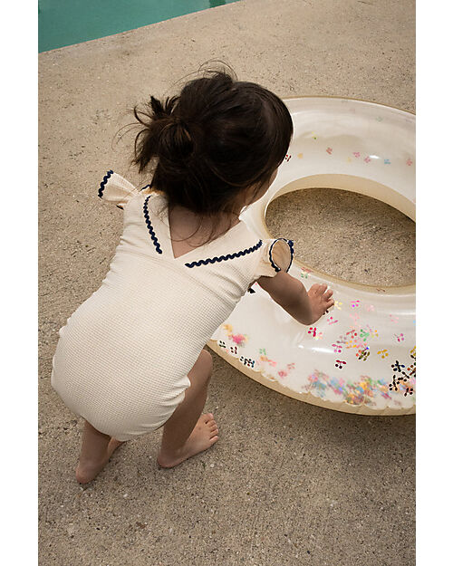 Konges Slojd Ciambella Gonfiabile- Multi Cherry Transparent - Diametro 100cm - PVC Giochi da Spiaggia