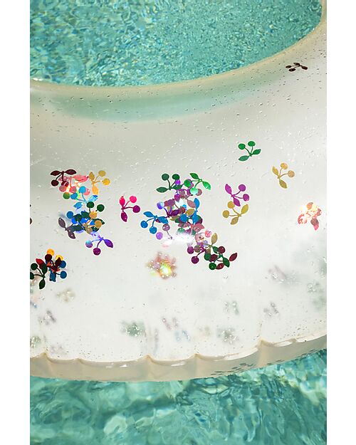 Konges Slojd Ciambella Gonfiabile- Multi Cherry Transparent - Diametro 100cm - PVC Giochi da Spiaggia