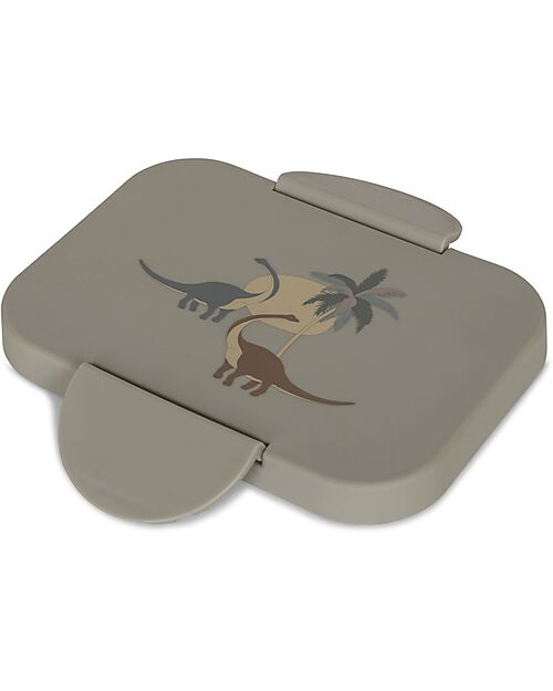 Konges Slojd Contenitore Portapranzo - Dino Blue - Con Pratico Divisore Porta Merenda