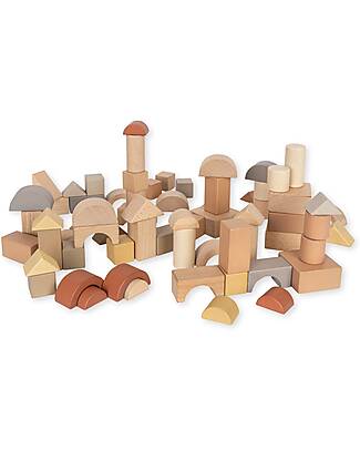 Konges Slojd Costruzioni in Legno - Multicolore - 72 Blocchi - Legno di Faggio Costruzioni in Legno