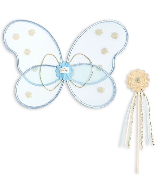 Konges Slojd Costume da Fata - Set di Ali e Bacchetta - Daisy - Adatto da 3 Anni Travestimenti