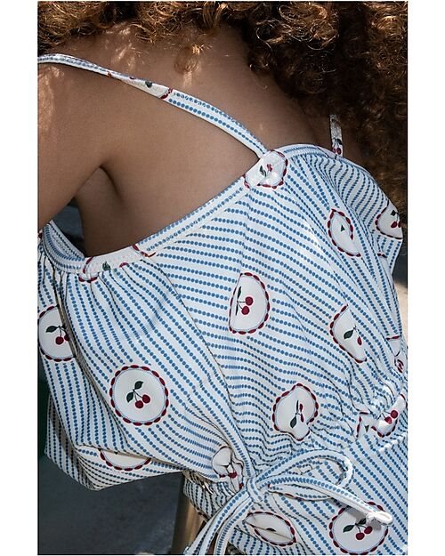 Konges Slojd Costume Intero Cale - Ciliegie - Righe - Materiale Riciclato Costumi Interi