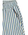Konges Slojd Costume Pantaloncino Asnou - Righe Bianco e Azzurro - con Laccio in Vita Boxer Mare
