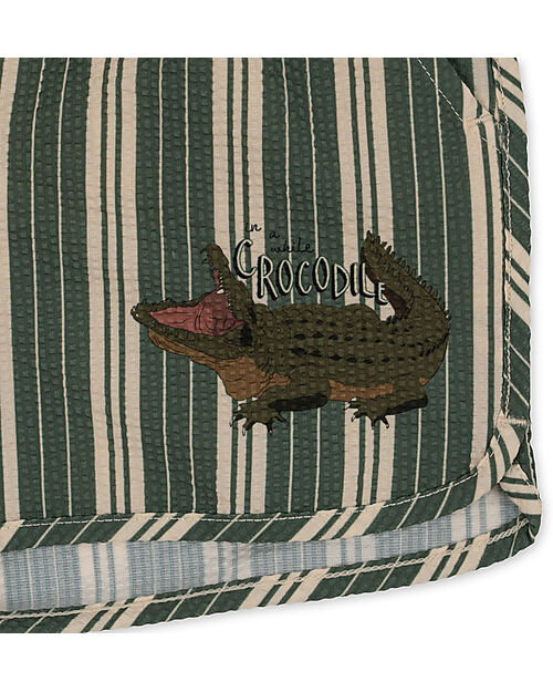 Konges Slojd Costume Pantaloncino Seer Asnou - Pasture Stripes - con Laccio in Vita Boxer Mare