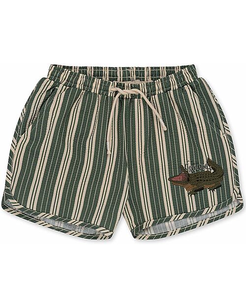 Konges Slojd Costume Pantaloncino Seer Asnou - Pasture Stripes - con Laccio in Vita Boxer Mare