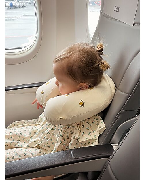 Konges Slojd Cuscino da Viaggio per Bambini - Lemon - 100% Cotone Bio Giochi da Spiaggia