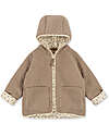 Konges Slojd Giacca Grizz con Cappuccio - Oxford Tan - Tessuto Teddy Certificato Oeko-Tex Giacche