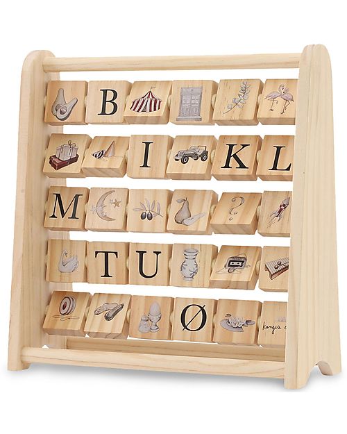 Konges Slojd Gioco ABC in Legno - 35x35 cm Costruzioni in Legno