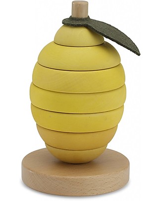Konges Slojd Gioco da Impilare - Limone - Legno Certificato FSC Cibo Giocattolo