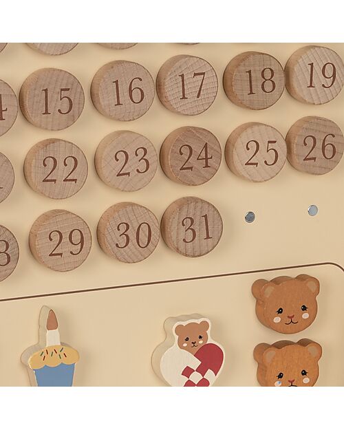 Konges Slojd Il mio Primo Calendario - Scopri Mesi e Date - 100% Legno di Faggio  Giochi Montessoriani