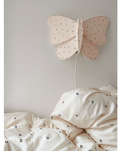Konges Slojd Lampada da Parete - Farfalla - 100% Cotone - Illumina di Magia la Stanza! Lampade da Parete