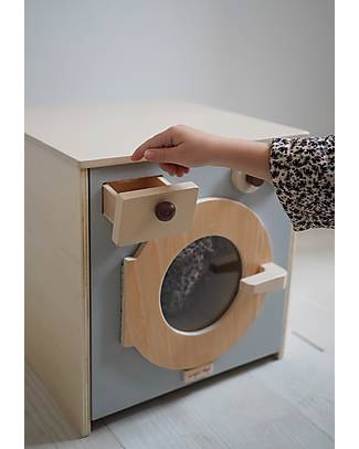 Konges Slojd Lavatrice Giocattolo in Legno - Stimola Fantasia e Creatività Cucine Giocattolo