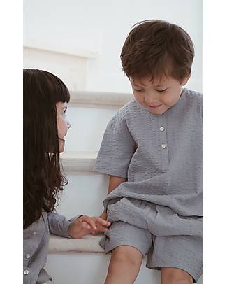 Konges Slojd Maglia a Maniche Corte Ace - Sleet - 100% Cotone T-shirt