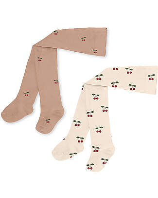 Konges Slojd Pacco 2 Calze Jacquard - Cherry - Cotone Biologico Calze