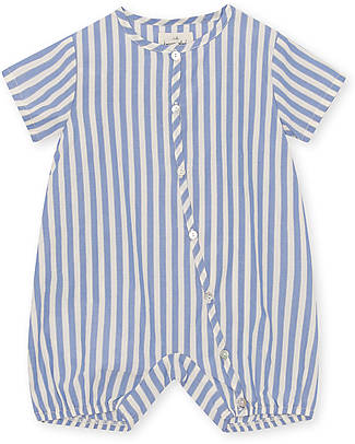 Konges Slojd Pagliaccetto Maniche Corte Marin - Marinèrie Stripe - 100% Cotone Bio Salopette