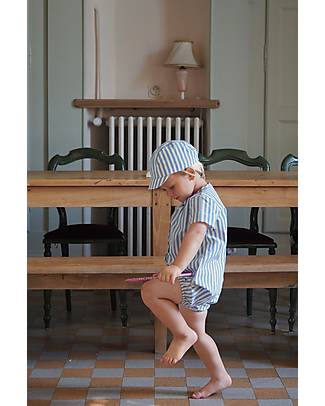 Konges Slojd Pagliaccetto Maniche Corte Marin - Marinèrie Stripe - 100% Cotone Bio Salopette