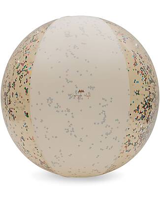 Konges Slojd Palla Gonfiabile - Trasparente/Crema - con Coriandoli Glitterati Giochi da Spiaggia