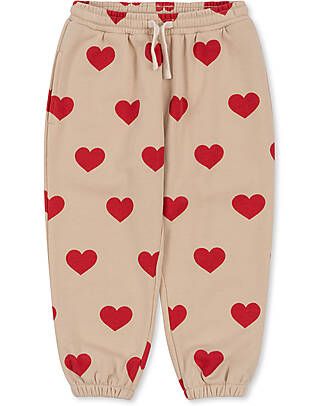Konges Slojd Pantaloni Felpati Lou - Coeur - Cotone Bio GOTS Pantaloni Lunghi