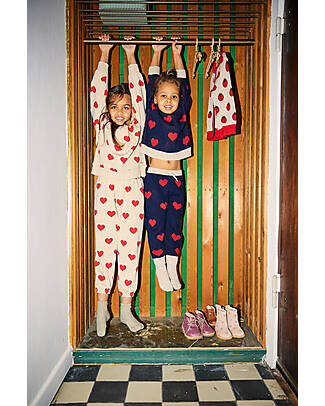 Konges Slojd Pantaloni Felpati Lou - Coeur - Cotone Bio GOTS Pantaloni Lunghi