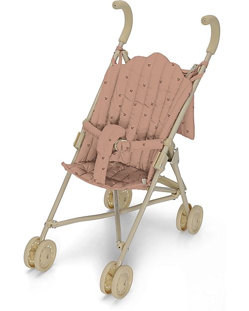 Konges Slojd Passeggino per Bambole - Cherry Blush - con Cover 100% Cotone Organico Carrozzine per Bambole