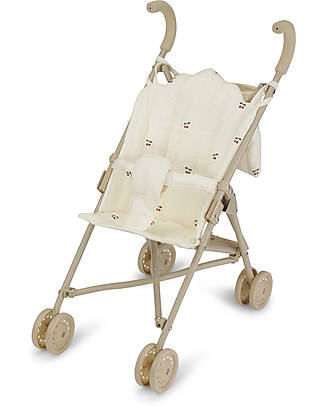 Konges Slojd Passeggino per Bambole - Cherry - con Cover 100% Cotone Organico Carrozzine per Bambole