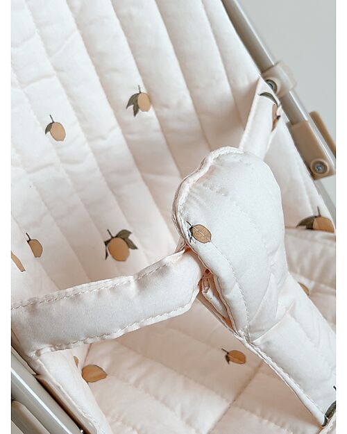 Konges Slojd Passeggino per Bambole - Lemon - con Cover 100% Cotone Bio Carrozzine per Bambole