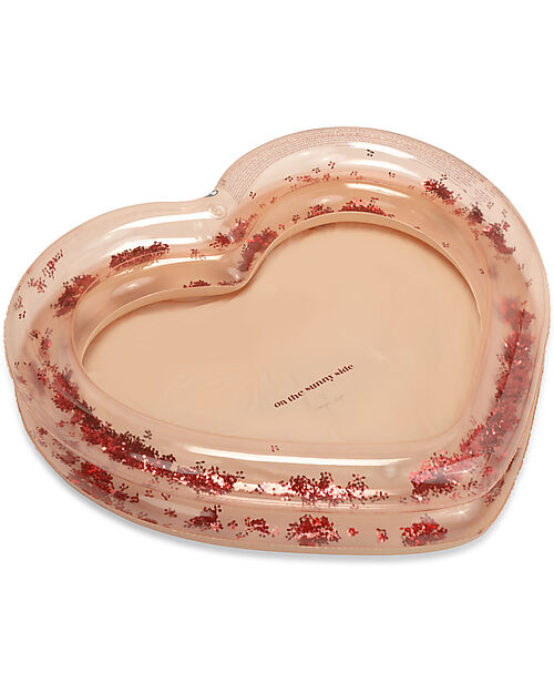 Konges Slojd Piscina Gonfiabile a Cuore - Blush Transparent - Adatto da 3 anni - PVC Piscine Gonfiabili