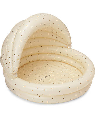 Konges Slojd Piscina Gonfiabile con Cappottina - Dot Bronze Brown - PVC Ecologico e Privo di BPA Giochi da Spiaggia