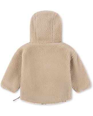 Konges Slojd Poncho Morbido Teddy con Zip e Tasca - Bianco Crema Felpe