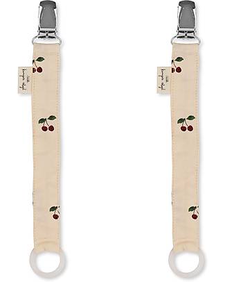 Konges Slojd Reggiciuccio Ciliegie - Cotone Organico - Set di 2 Ciucci