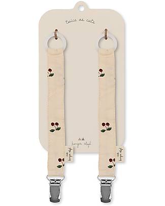 Konges Slojd Reggiciuccio Ciliegie - Cotone Organico - Set di 2 Ciucci
