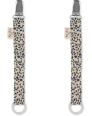 Konges Slojd Reggiciuccio Fiori - Cotone Organico - Set di 2 Ciucci