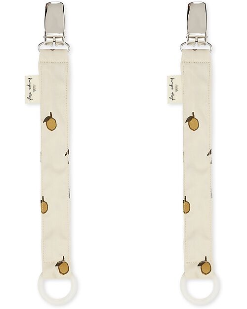 Konges Slojd Reggiciuccio Limoni - Cotone Organico - Set di 2 Catenelle Portaciuccio