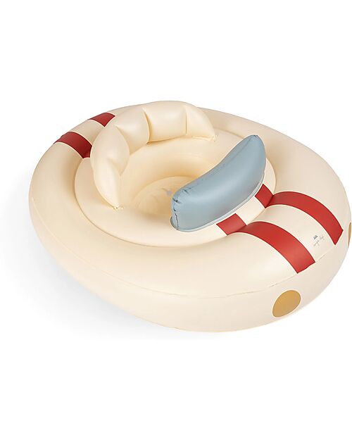Konges Slojd Salvagente Gonfiabile - Car - Crema - Adatto da 1 a 2 Anni - PVC Giochi da Spiaggia