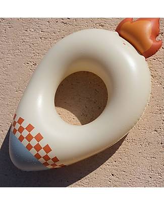 Konges Slojd Salvagente Gonfiabile per Bambini - Fiamma/Crema - PVC ecologico e Privo di BPA Giochi da Spiaggia