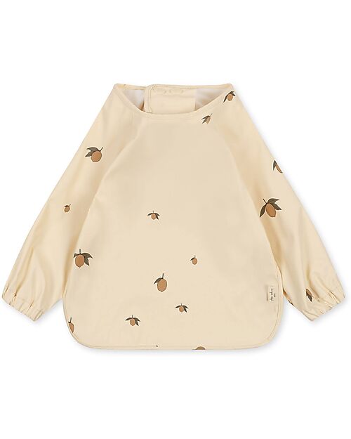 Konges Slojd Set 2 Bavaglini a Maniche Lunghe - Limone Bavagli con Maniche