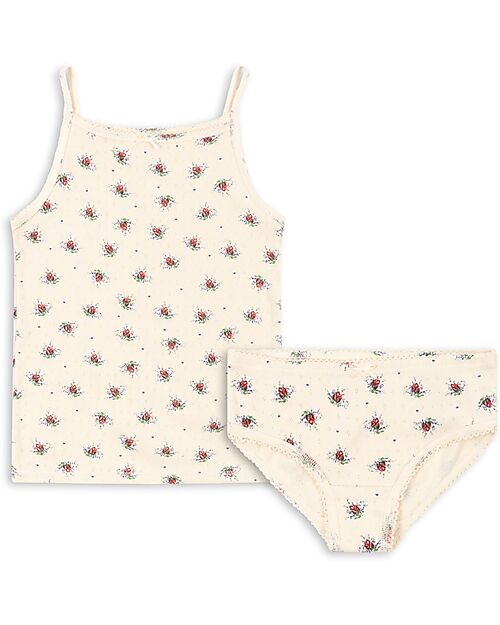 Konges Slojd Set Canottiere e Slip Minnie - Vita Rosa Mini - 100% Cotone Bio GOTS Slip