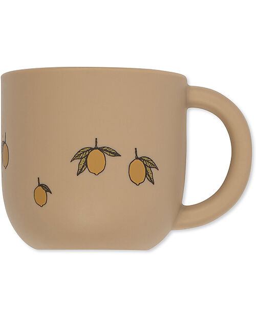 Konges Slojd Set Ciotola e Tazza - Lemon - 100% Silicone - dai 12 Mesi Piatti e Scodelle